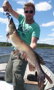 Man holding a pike