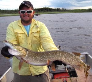 Man holding a pike